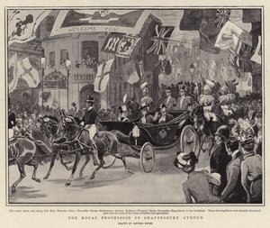 Procesja królewska na Shaftesbury Avenue